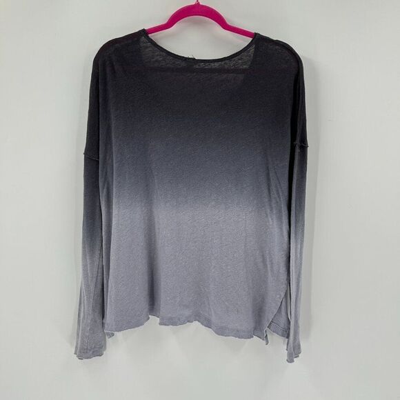 We the Free Ombre Purple Scoop Neck Distressed Long Sleeve Size Medium - Picture 2 of 9